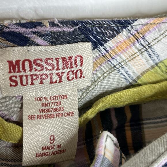 Womens Y2K Mossimo Madras Plaid Bermuda Shorts Size 9 Preppy Low Rise Multicolor - Picture 4 of 8